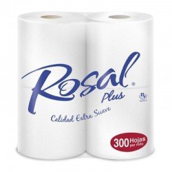 Papel Rosal Plus Rojo 12 Paq. x 4 (Bulto) 300 Hojas