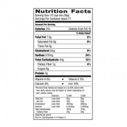 Mezcla para panquecas Member's Mark 4,54K Información Nutricional