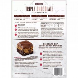 Mezcla de brownie de chocolate triple de Hershey (567g., Paquete de 4)