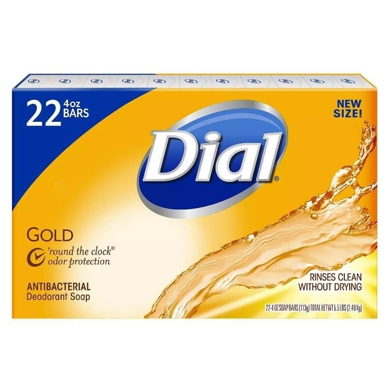 Jabón Desodorante Antibacterial Dial Gold, 113g