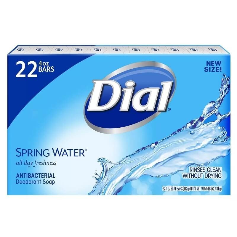 Jabón Desodorante Antibacterial Dial, Spring Water, 113g