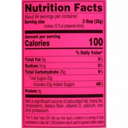 Té Helado Frambuesa 4C 35 QT 2,34Kg Información Nutricional