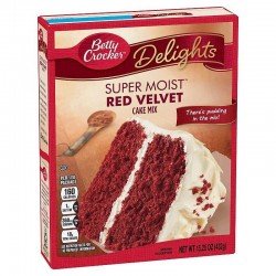 Betty Crocker - Delights. Mezcla para torta Súper Húmeda Red Velvet