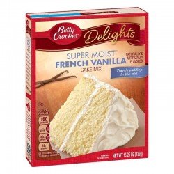 Betty Crocker - Delights. Mezcla para torta Súper Húmeda sabor Vainilla Francesa