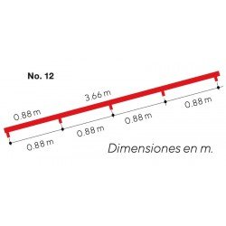 Distancia entre correas para teja de 3,66 metros