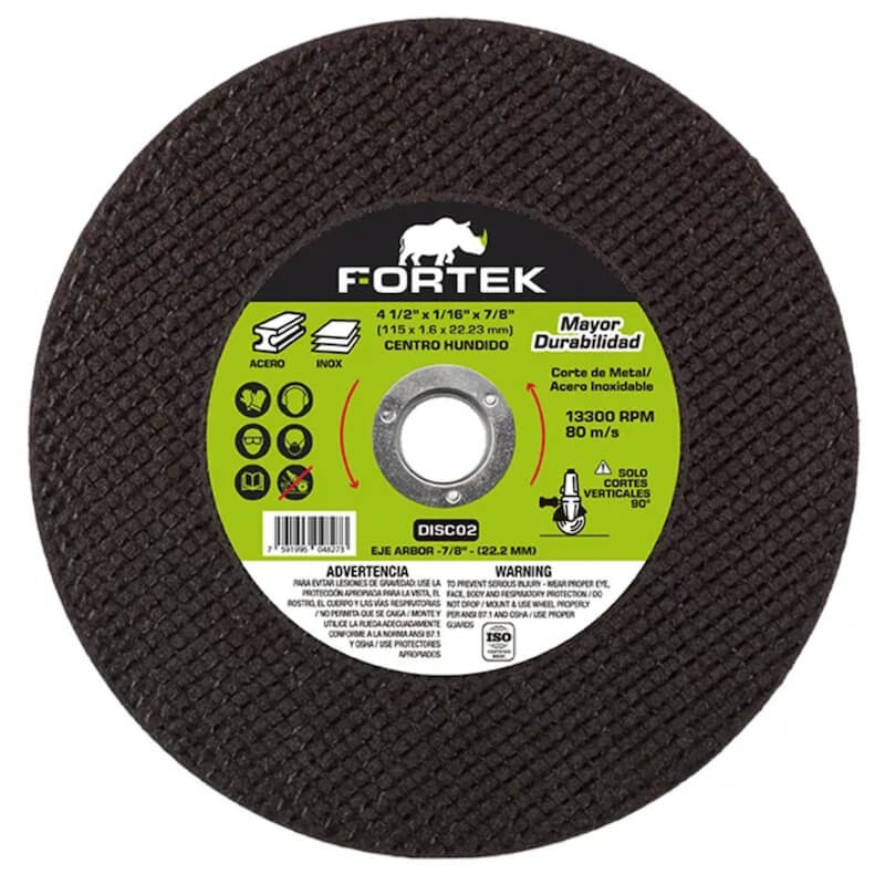 Disco de Corte de Metal Fino 4-1/2" Fortek