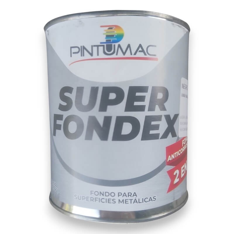 Fondo Herrería Negro 2 en 1 1/4 Galón Super Fondex Pintumac