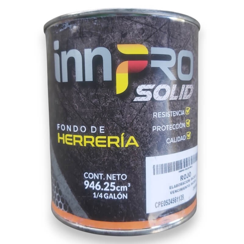 Fondo Herrería Rojo 1/4 Galón innpro solid