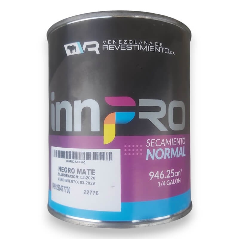 Esmalte Negro Mate 1/4 galón innpro