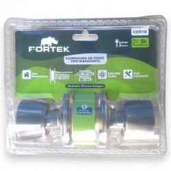 Cerradura Pomo Dormitorio Bronce Antiguo Fortek Estuche