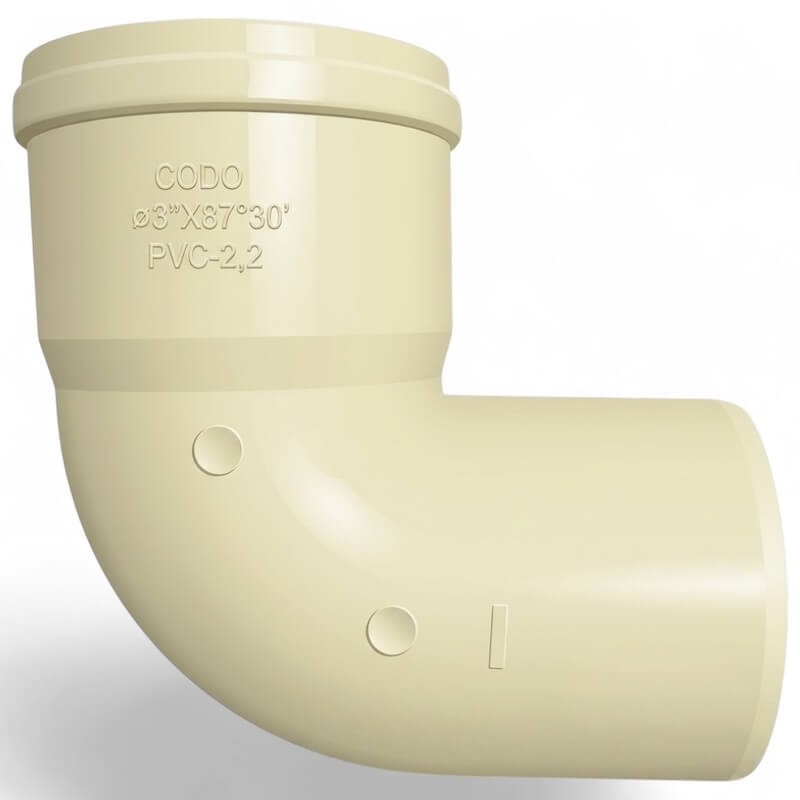 Codo 3" x 90º A/N PVC INPLAVEN