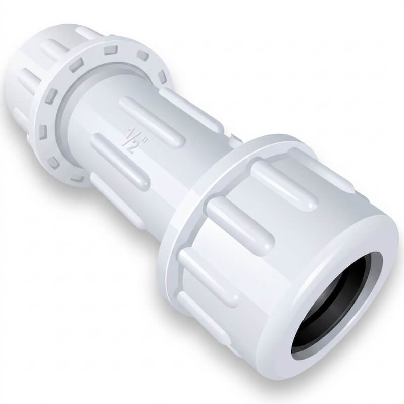 Junta Dresser 1/2" PVC Blanco belt-g