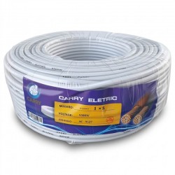 Rollo de Cable Corriente #8 THW Carry Electric Blanco