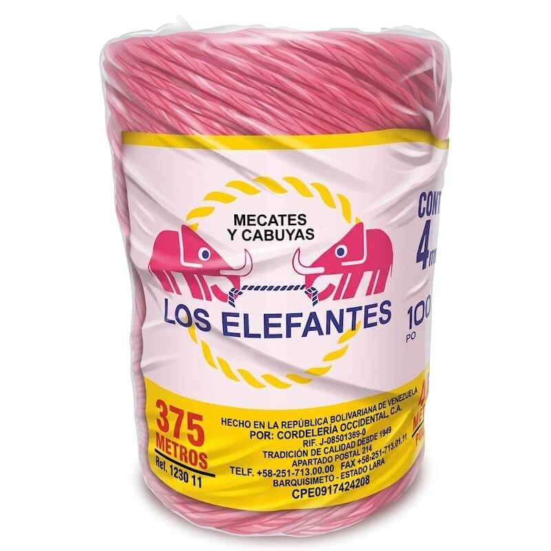 Cordel 4 x 3 Rojo Los Elefantes 500g