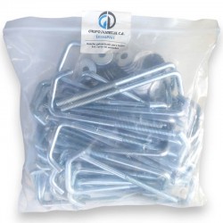 Ganchos para techo 2x1 corto, 25 unidades